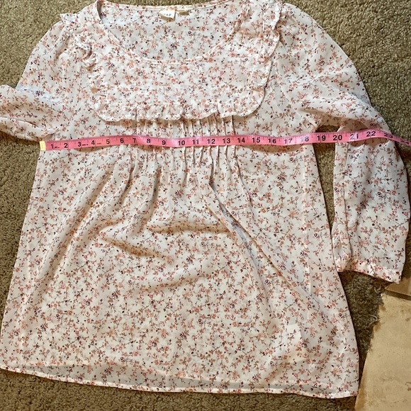 GAP Floral Print Long Sleeve Blouse Size Small - Picture 8 of 10